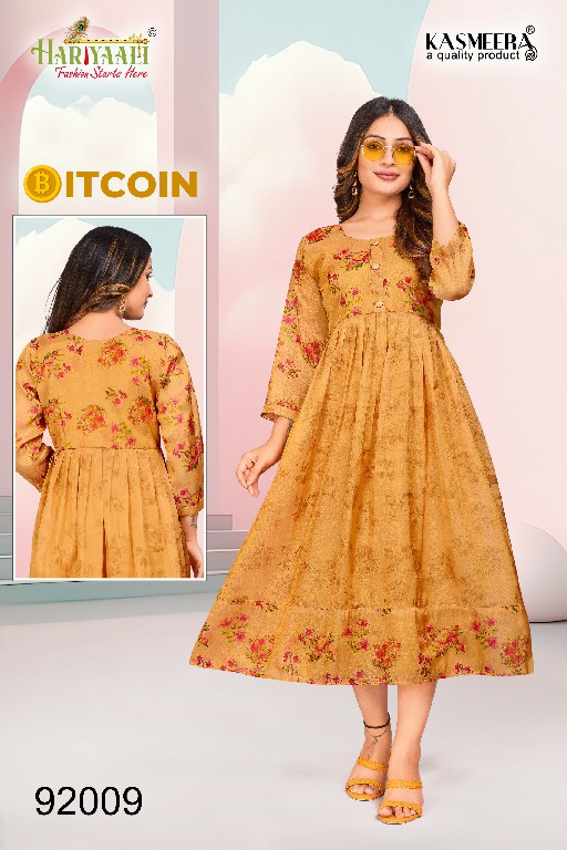 Hariyaali Bitcoin Vol-3 Wholesale Tissue Silk And Negative Print Kurtis Combo