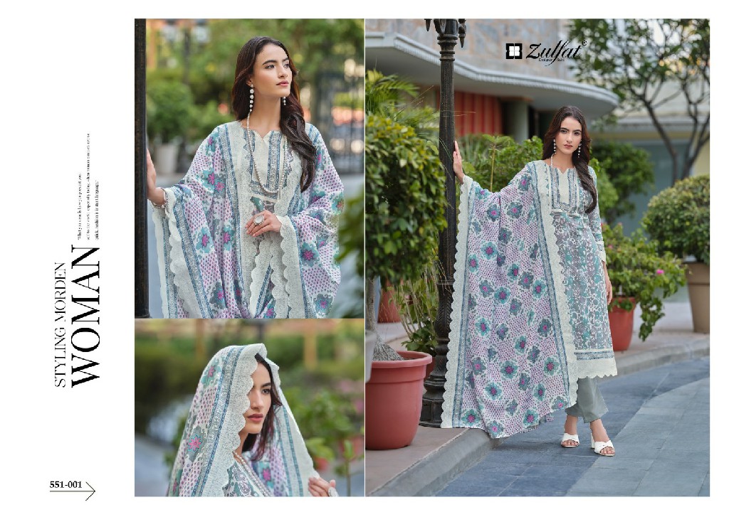 ZULFAT DESIGNER FARHANA VOL 7 COTTON EXCLUSIVE DESIGN PAKISTANI SALWAR SUIT