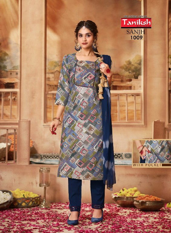 SANJH VOL 1 BY TANIKSH READYMADE FANCY RAYON FOIL PRINT BIG SIZE SALWAR SUIT FESTIVAL COLLECTION