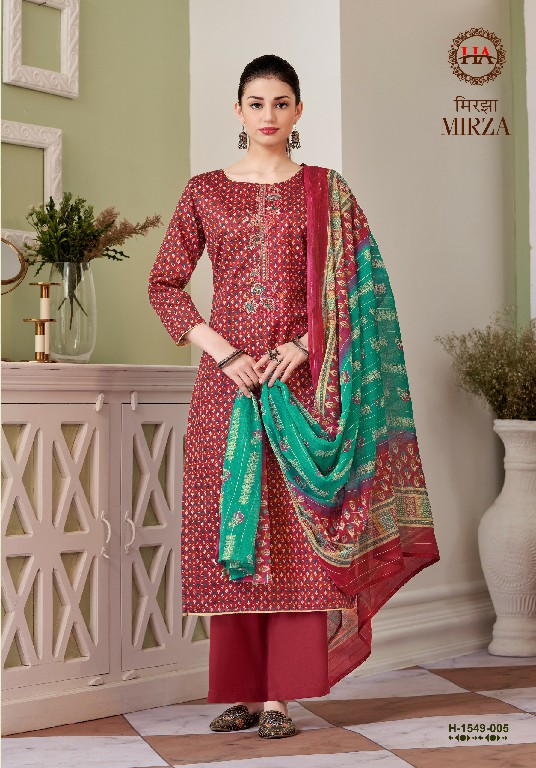 Harshit Mirza Wholesale Pure Zam Cotton With Embroidery And Diamond Work Dress Material