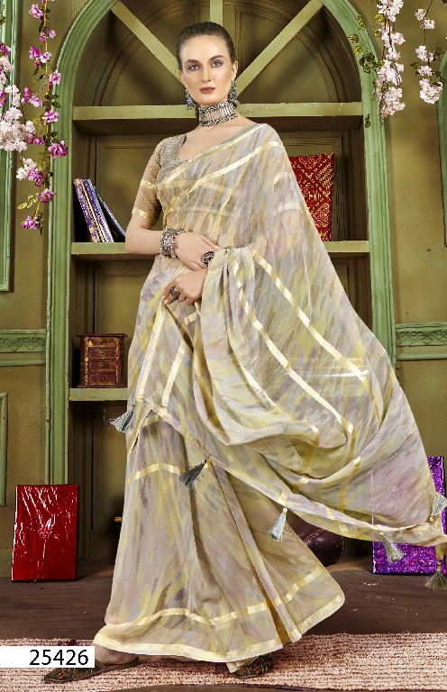 VALLABHI PRINTS PRESENTS KAMYAA VOL 3 TRENDY OUTFIT GEORGETTE FANCY COMFY WEAR SAREE