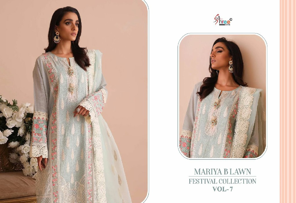 SHREE FABS MARIYA B FESTIVAL LAWN COLLECTION VOL 7 COTTON MODERN PAKISTANI SALWAR SUIT