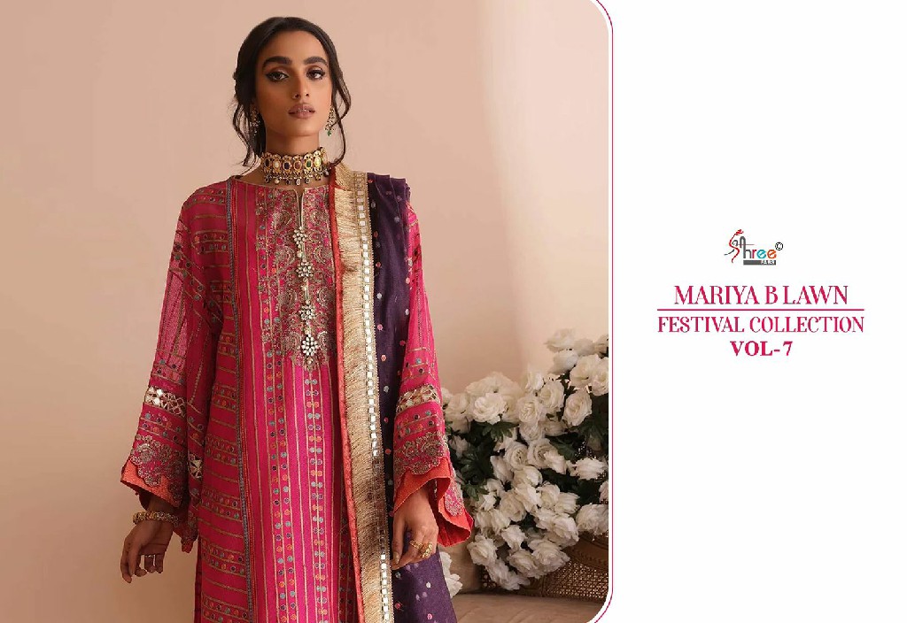 SHREE FABS MARIYA B FESTIVAL LAWN COLLECTION VOL 7 COTTON MODERN PAKISTANI SALWAR SUIT