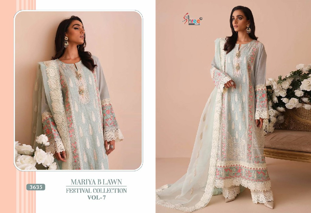 SHREE FABS MARIYA B FESTIVAL LAWN COLLECTION VOL 7 COTTON MODERN PAKISTANI SALWAR SUIT