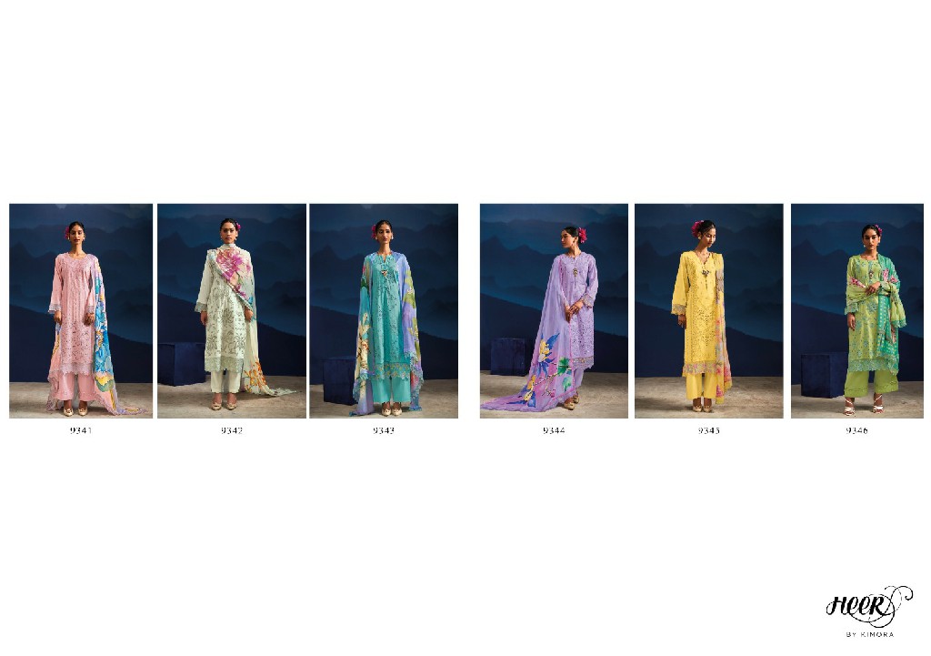 Kimora Heer Vaadi Vol-178 Wholesale Pure Cotton Satin With Embroidery Salwar Suits