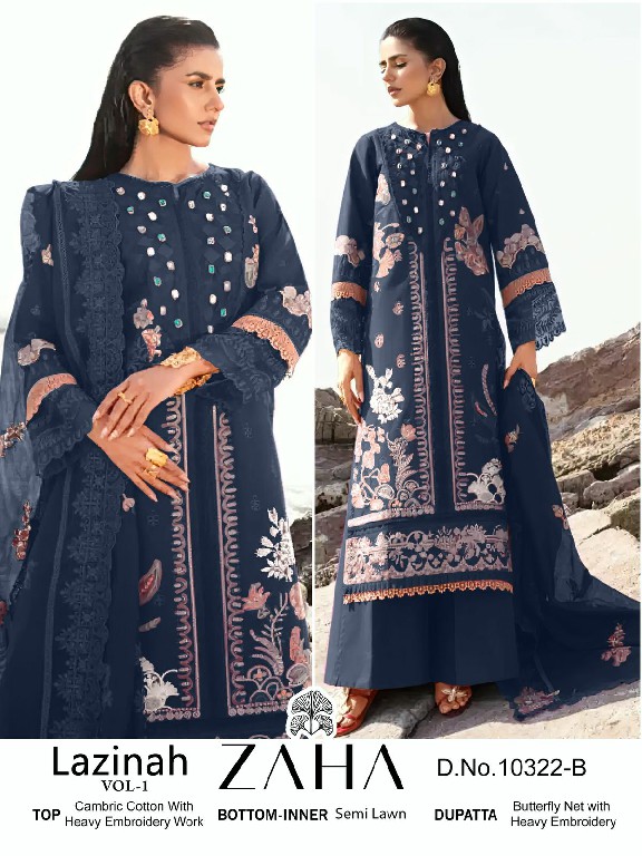 Zaha Lazinah Vol-1 Wholesale Indian Pakistani Salwar Suits