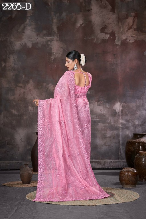 Jayshree D.no 2265A To 2265D Wholesale Organza Net Function Wear Sarees