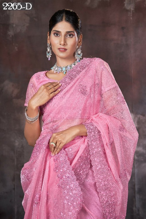 Jayshree D.no 2265A To 2265D Wholesale Organza Net Function Wear Sarees