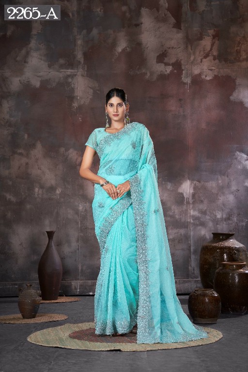 Jayshree D.no 2265A To 2265D Wholesale Organza Net Function Wear Sarees