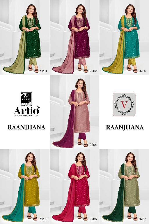 Artio Raanjhana Wholesale Readymade 3 Piece Salwar Suits Combo
