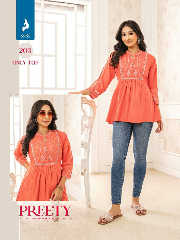 PRETTY WOMEN VOL 2 BY KAYA READYMADE CLASSY OUTFIT BIG SIZE SHORT TOP EXPORTS