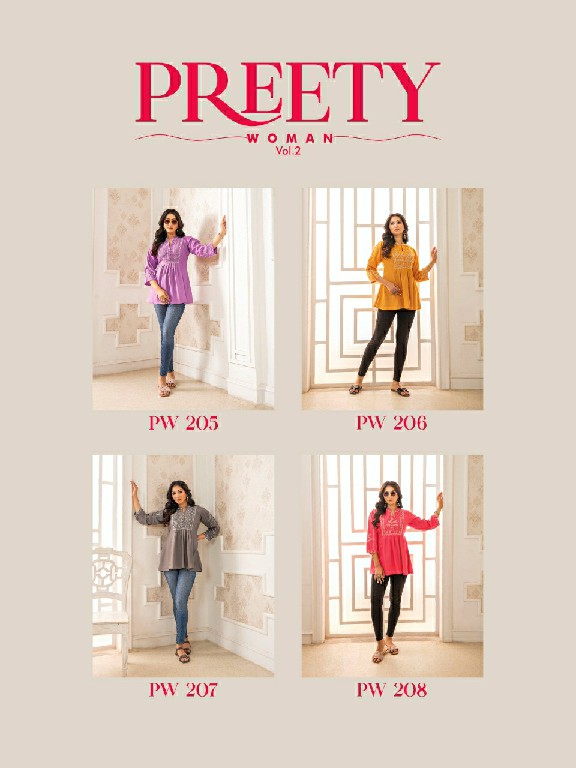 PRETTY WOMEN VOL 2 BY KAYA READYMADE CLASSY OUTFIT BIG SIZE SHORT TOP EXPORTS