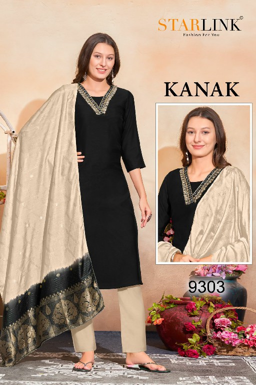 STARLINK KANAK CHANDERI DESIGNER HAND WORK NACK FULL STITCH BIG SIZE COMBO SET 3PCS DRESS