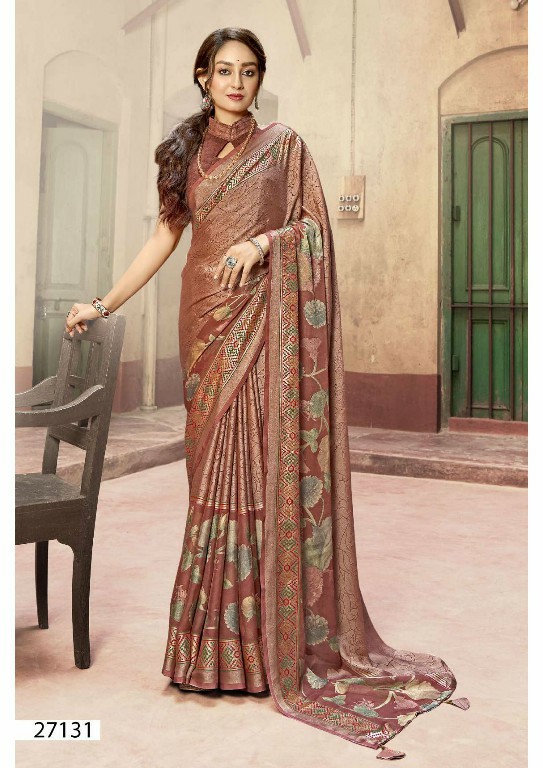 SIVANANDA BY VALLABHI PRINTS 27131-27136 SERIES STYLISH BRASSO SAREE SUPPLIER