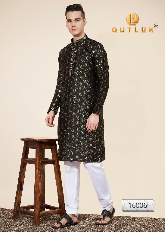 Outluk Vol-16 Wholesale Heavy Jacquard With Self Work Mens Kurta With Pajama