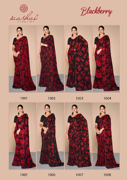 Kashvi Blackberry Wholesale Pure Georgette With Swarovski Work Sarees