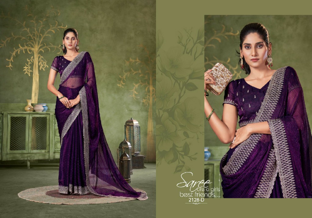 Jayshree D.no 2128A To 2128D Wholesale Shimmer Lining Function Wear Sarees