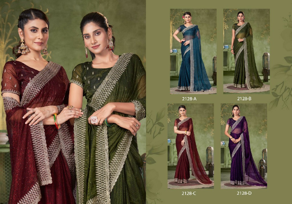 Jayshree D.no 2128A To 2128D Wholesale Shimmer Lining Function Wear Sarees