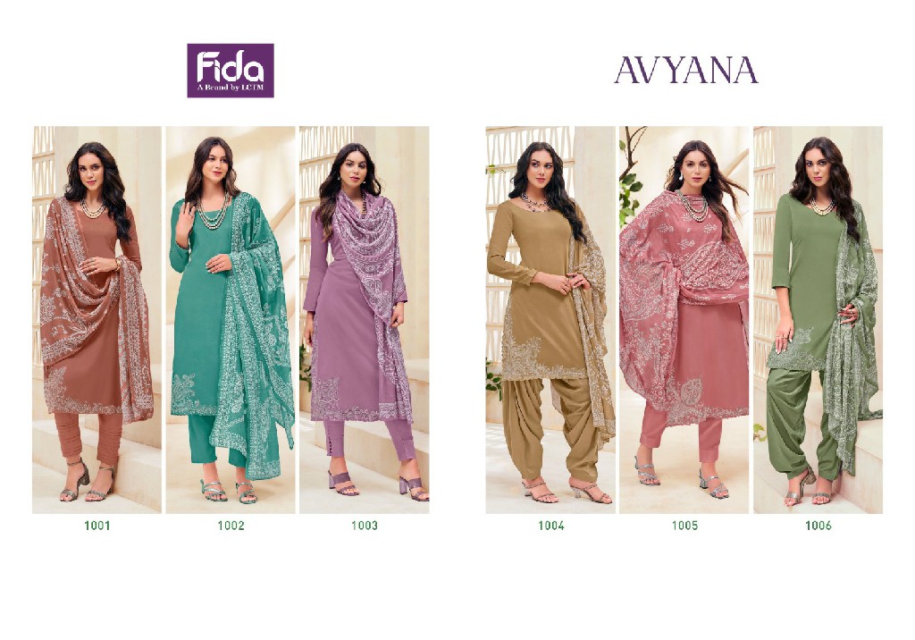 Fida Avyana Wholesale Pure Cotton With Embroidery Dress Material