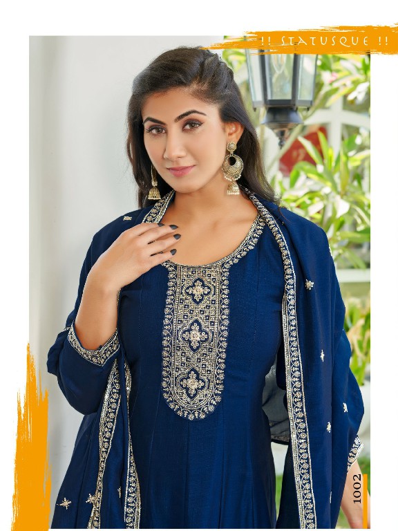 AANCHI PRESENTS FARINA VICHITRA READYMADE TRADITIONAL WEAR FLAIR KALI PATTERN SALWAR KAMEEZ