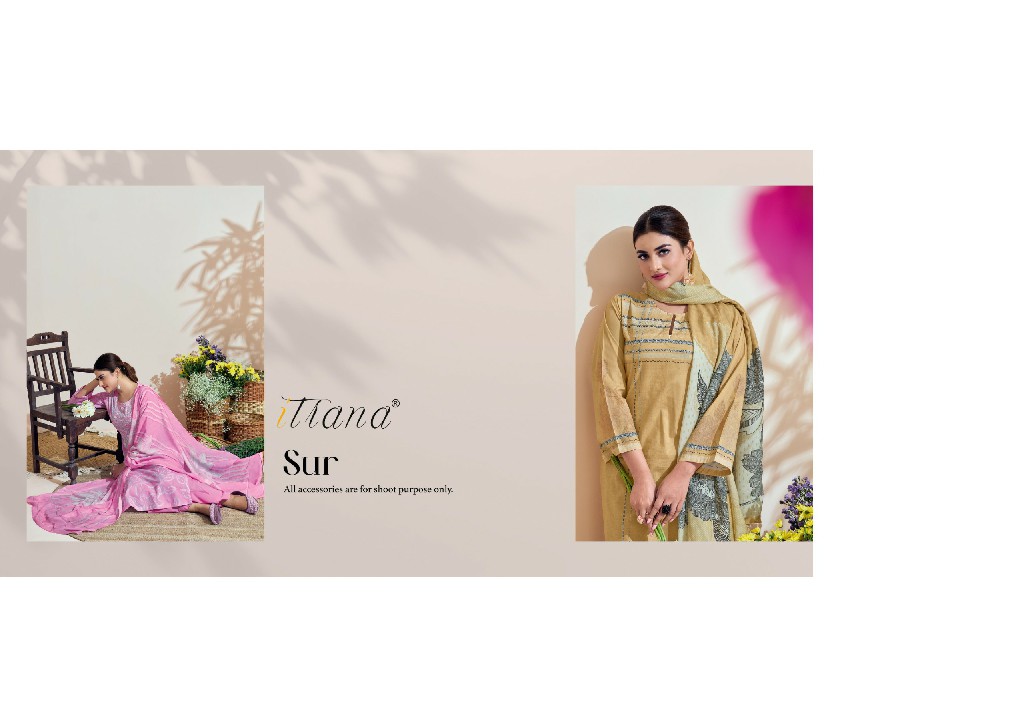 Itrana Sur Wholesale Pure Cotton Lawn With Orgenza Silk Salwar Suits