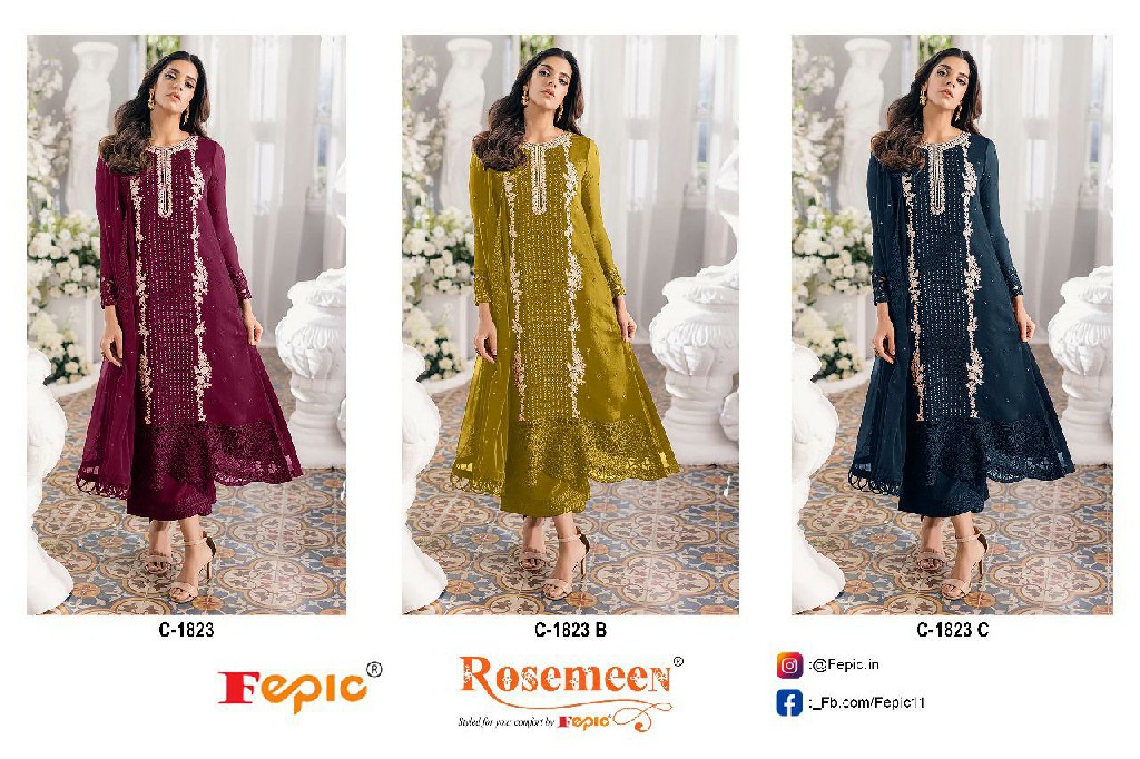 Fepic Rosemeen C-1823 Wholesale Indian Pakistani Salwar Suits