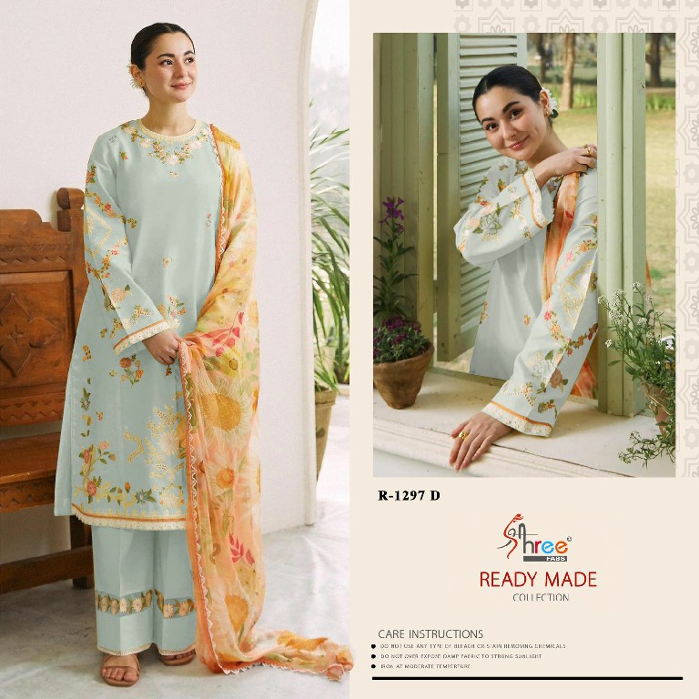 R-1297 BY SHREE FABS COTTON LAWN ETHNIC DESIGN PAKISTANI READYMADE SALWAR KAMEEZ