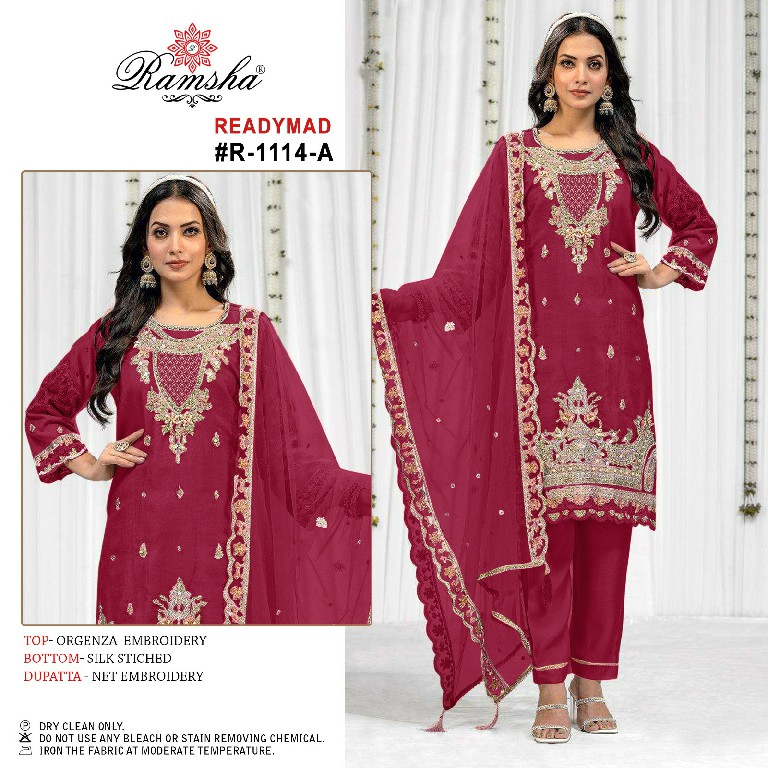 Ramsha R-1114 Wholesale Readymade Pakistani Concept Suits