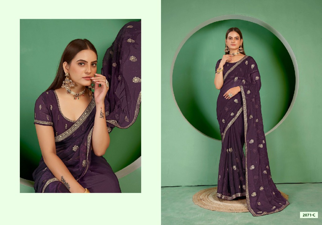 Jayshree D.no 2071A To 2071C Wholesale Shimmer Blooming Ethnic Sarees