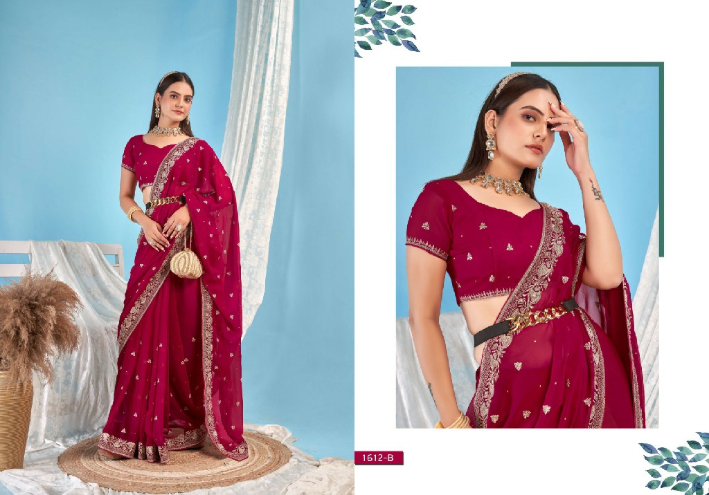 Jayshree D.no 1612A To 1612D Wholesale Georgette Blooming Ethnic Sarees