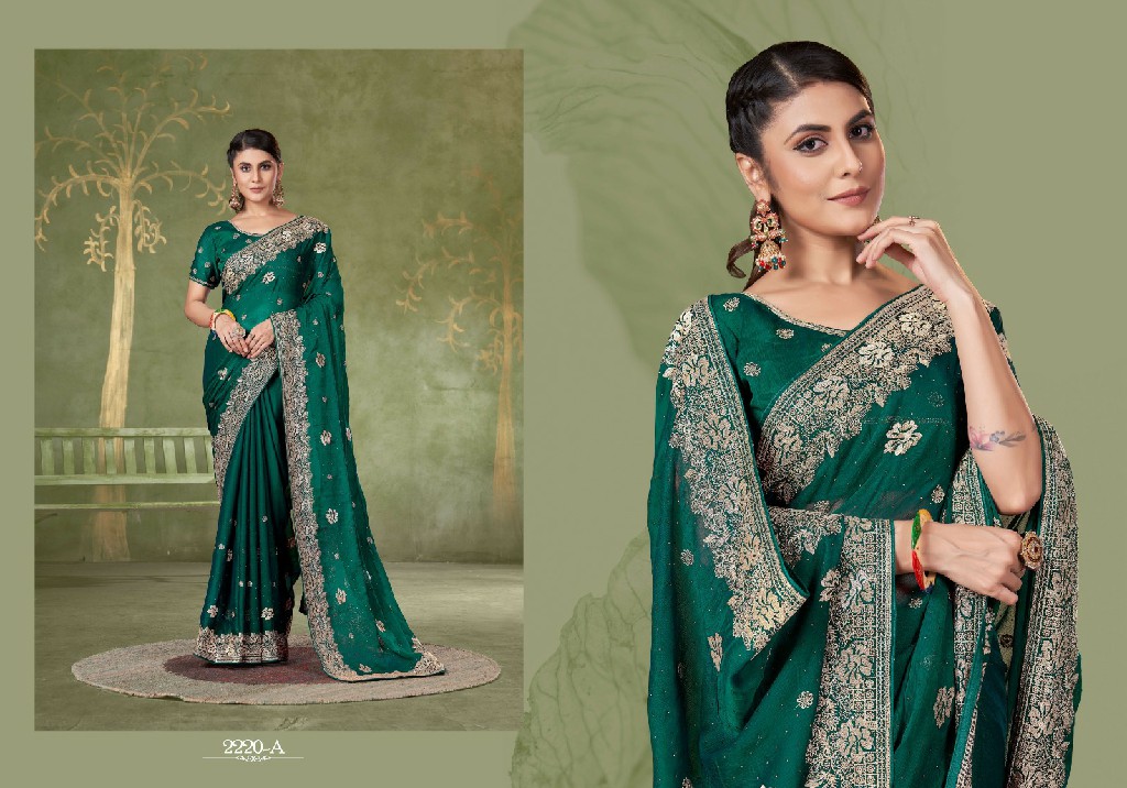 Jayshree D.no 2220A To 2220D Wholesale Samundar Chiffon Ethnic Sarees