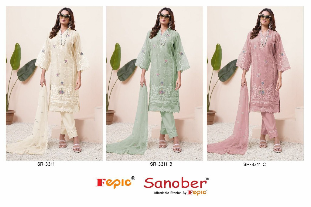 Fepic Sanober SR-3311 Wholesale Readymade Indian Pakistani Suits