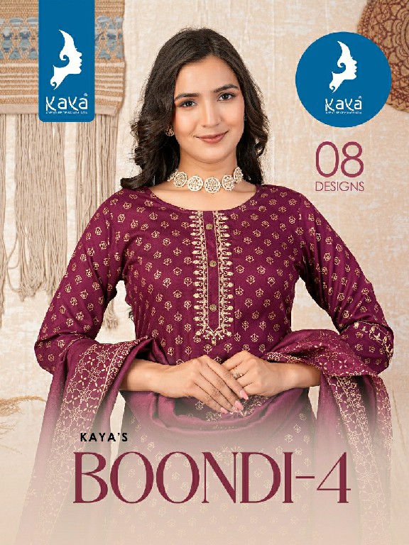 KAYA BOONDI VOL 4 READYMADE FANCY STRAIGHT KURTI PANT DUAPTTA