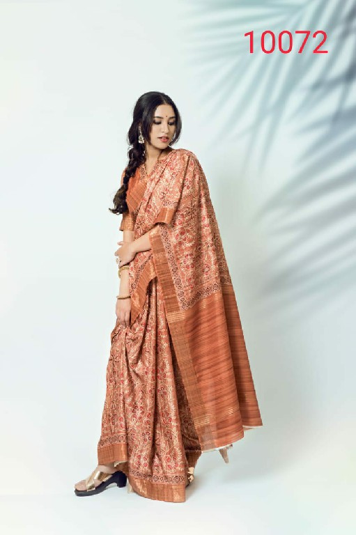 Rajpath Ajrakh Silk Wholesale Soft Kotha Silk Ethnic Sarees Collection