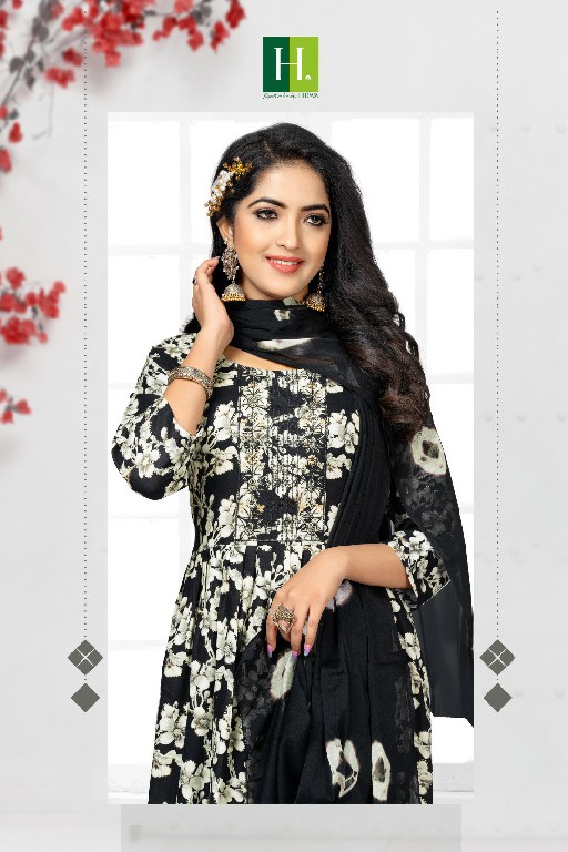 Hirwa Kanak Wholesale 3-side Border Work Naira 3-Piece Salwar Suits