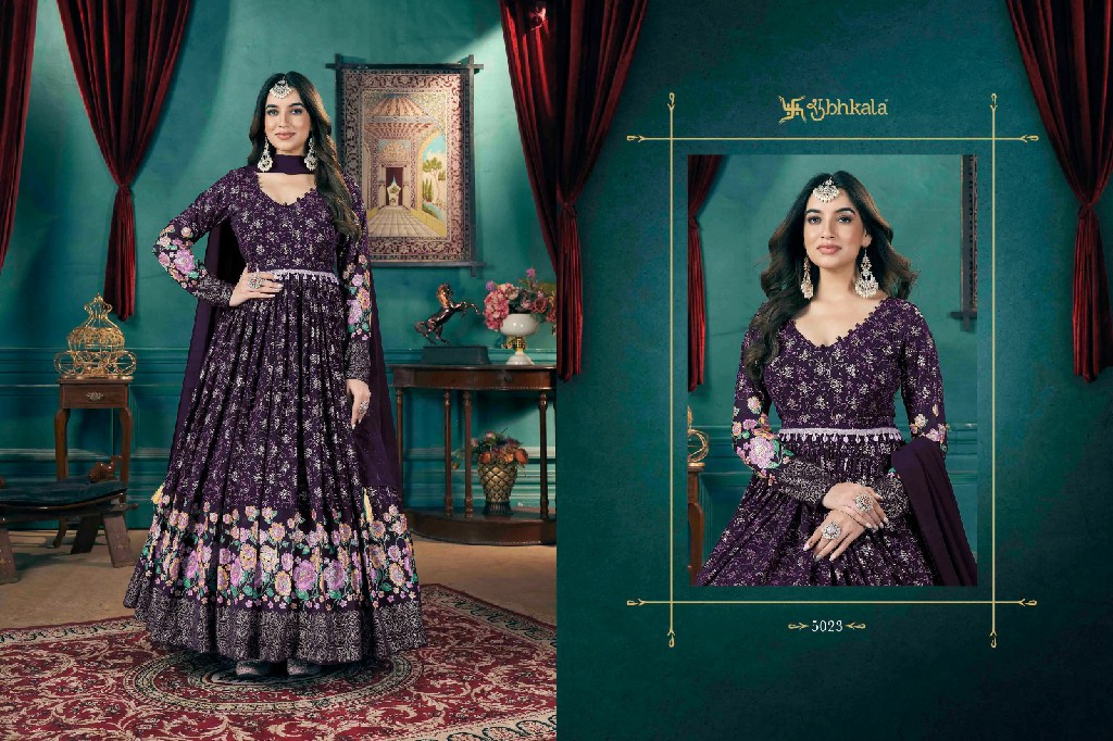 Shubhkala Flory Vol-46 Wholesale Stitched Full Length Gown with Dupatta Collection