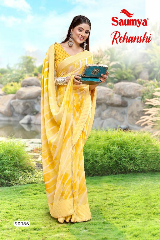 Saumya Rehanshi Wholesale Georgette Candy Border Sarees