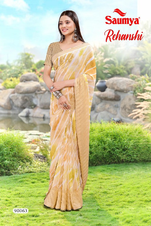 Saumya Rehanshi Wholesale Georgette Candy Border Sarees