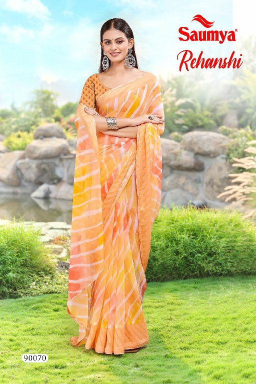 Saumya Rehanshi Wholesale Georgette Candy Border Sarees