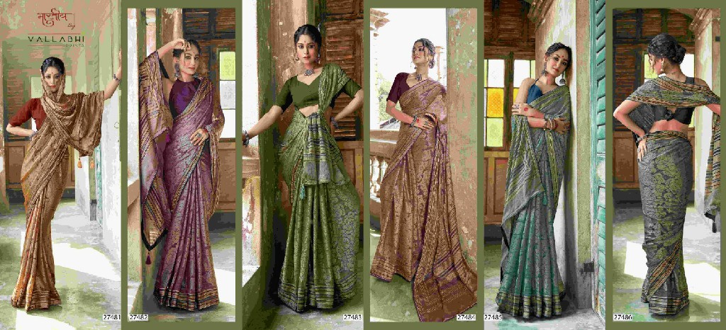 Vallabhi Carvaan Vol-9 Wholesale Brasso Fabrics Ethnic Sarees