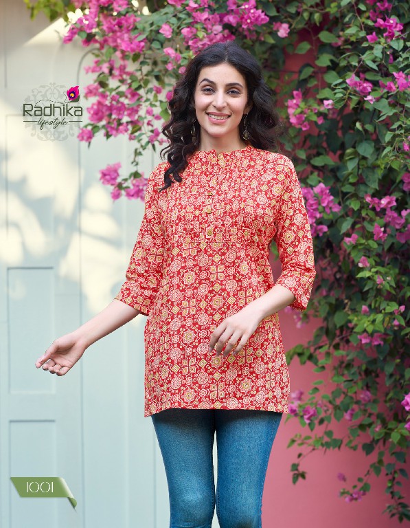 SUMMER SHINE VOL 1 BY RADHIKA LIFESTYLE COTTON PRINT FULLY STITCH PRETTY LOOK GIRL TOP