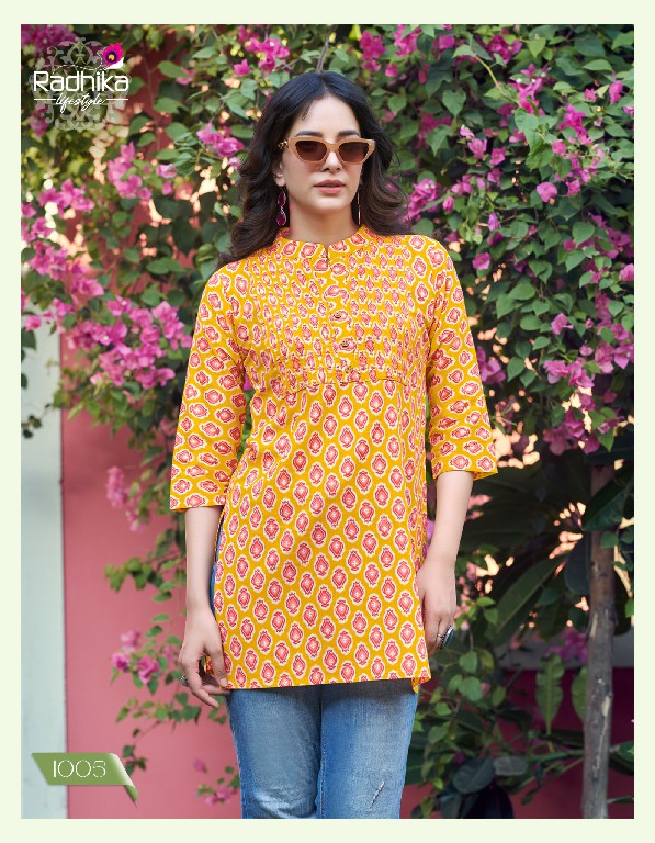 SUMMER SHINE VOL 1 BY RADHIKA LIFESTYLE COTTON PRINT FULLY STITCH PRETTY LOOK GIRL TOP