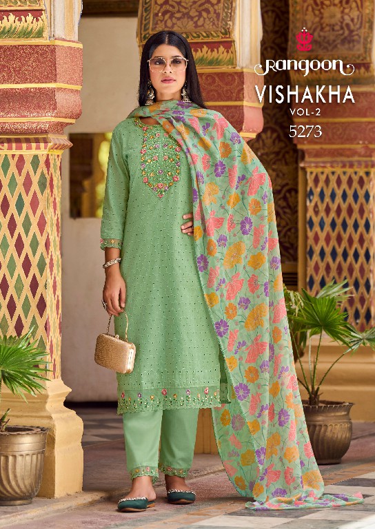 VISHAKHA VOL 2 BY RANGOON HIT DESIGN COTTON SIFLI WORK DESIGNER READYMADE SALWAR KAMEEZ