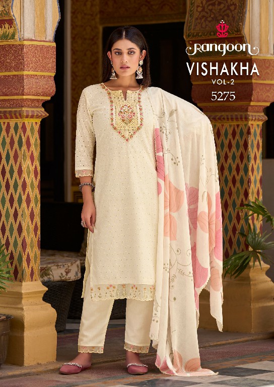 VISHAKHA VOL 2 BY RANGOON HIT DESIGN COTTON SIFLI WORK DESIGNER READYMADE SALWAR KAMEEZ