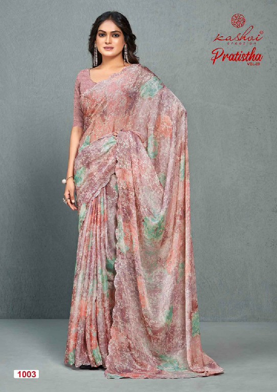 KASHVI PRATISTHA VOL 9 BRASSO FANCY WEAR SAREE SUPPLIER