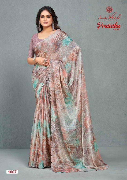 KASHVI PRATISTHA VOL 9 BRASSO FANCY WEAR SAREE SUPPLIER