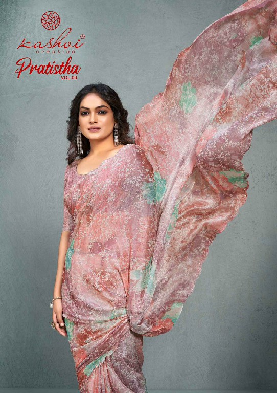 KASHVI PRATISTHA VOL 9 BRASSO FANCY WEAR SAREE SUPPLIER