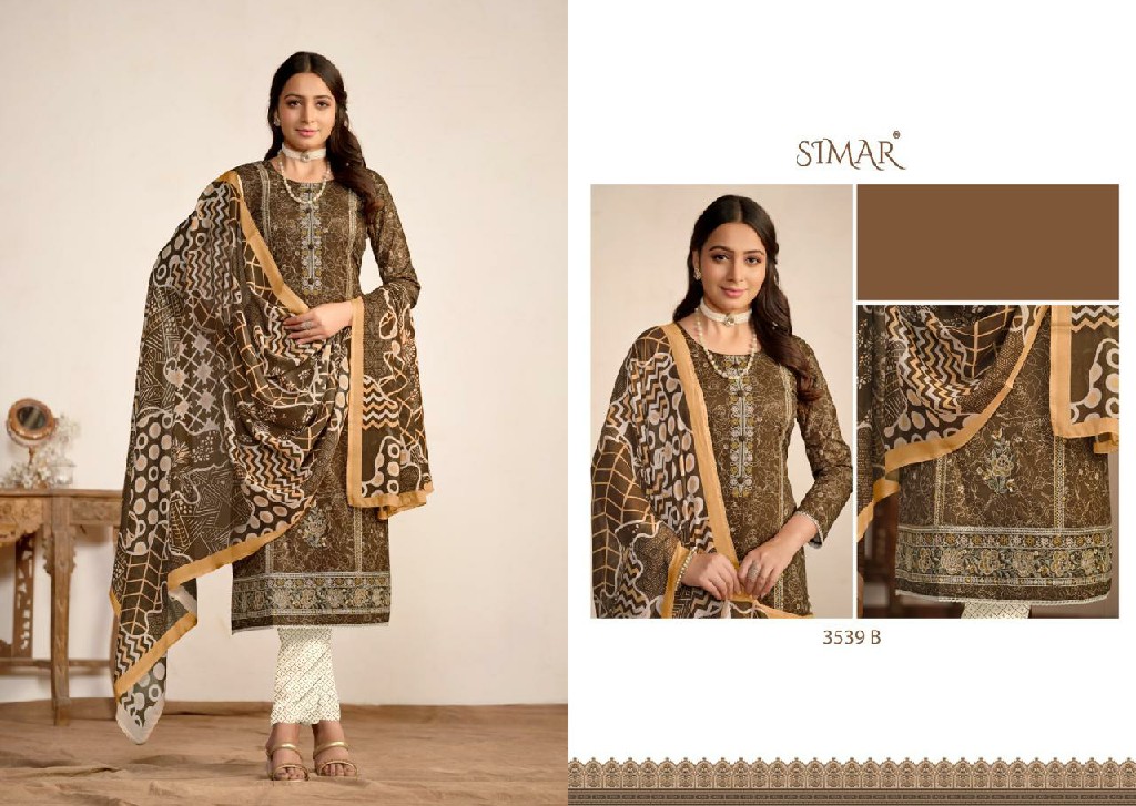 Glossy Simar Samara Wholesale Pure Lawn With Embroidery Work Suits