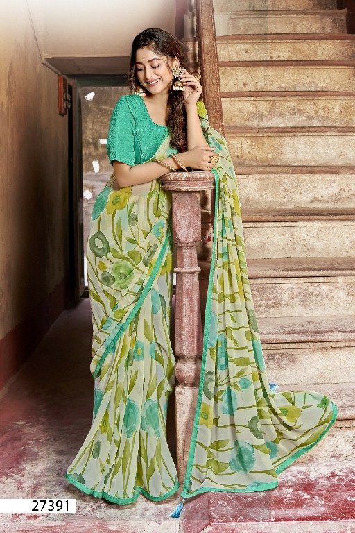 Vallabhi Konark Wholesale Georgette Fabrics Ethnic Sarees