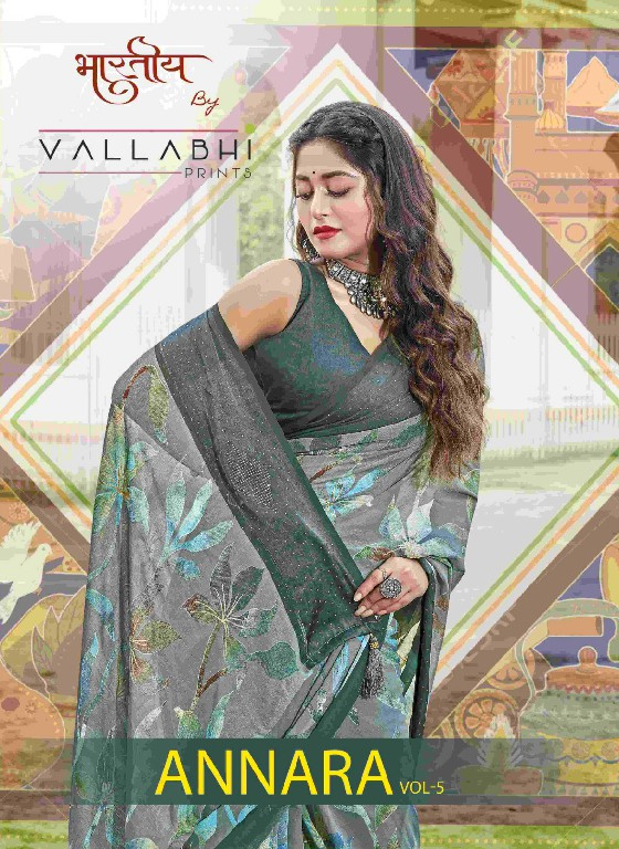 ANNARA VOL 5 BY VALLABHI PRINT GEORGETTE WITH FANCY SWAROVSKI WORK SAREES CATALOG